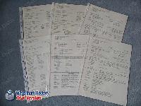 Moonraker Various Callsheets, 1 signed by Richard Kiel (opening parachute scene)